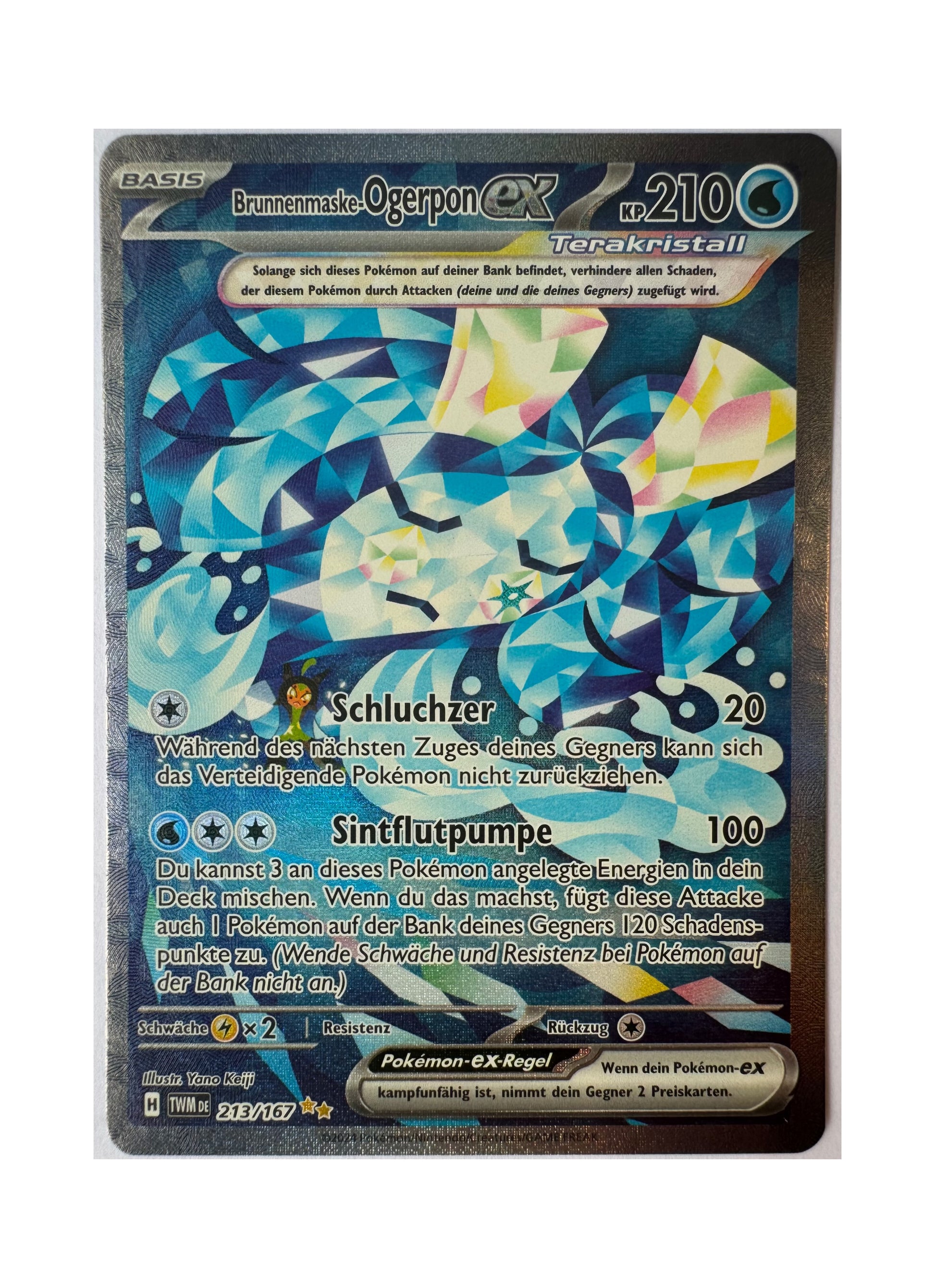 Brunnenmaske-Ogerpon ex 213/167 Maskerade im Zwielicht SAR - Pokemon Evolutions TCG