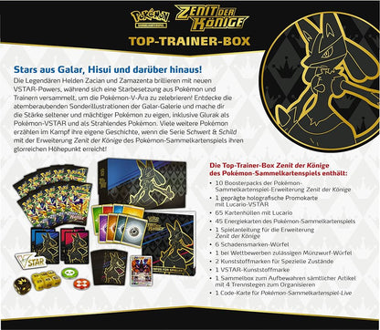 Pokémon - Zenit der Könige Top Trainer Box  (TTB) - DE - Pokemon Evolutions TCG